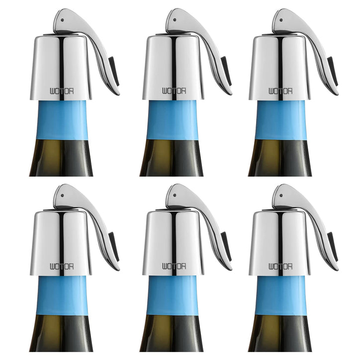WOTOR Weinverschluss Edelstahl WeinFlaschenverschluss Wiederverwendbar Auslaufsicher hält Wein frisc