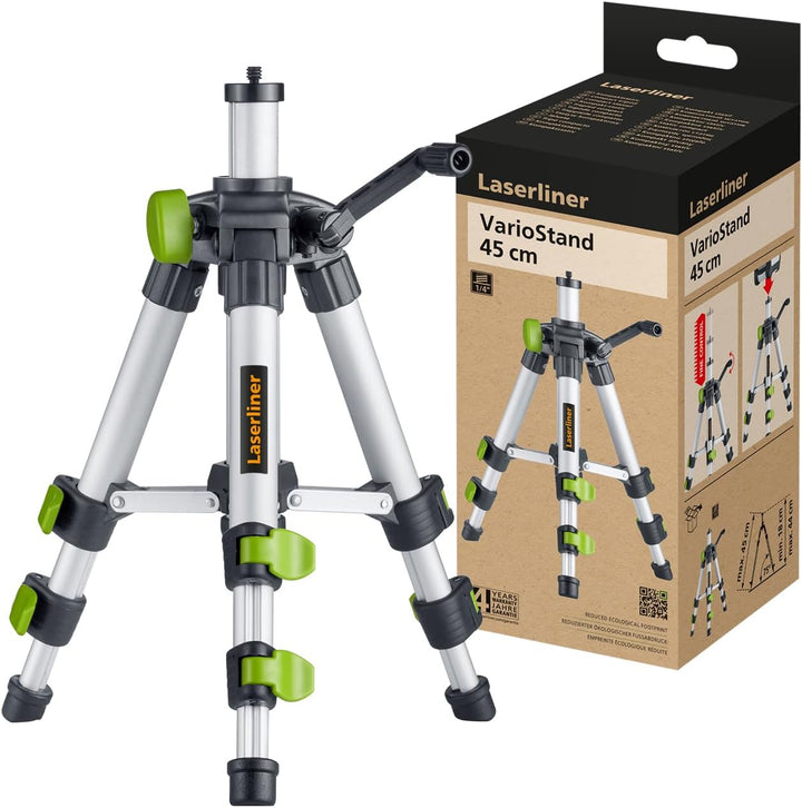 Laserliner Kompaktstativ, VarioStand 45 cm, Aluminium-Stativ für Lasermessgeräte mit 1/4"-Gewinde, H
