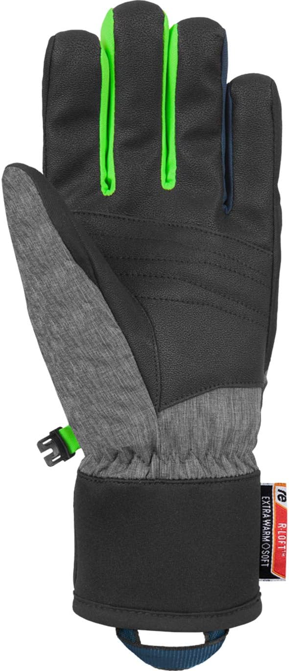 Reusch Kinder Ferdi R-tex Xt Handschuhe 4.5 black melange / neon green, 4.5 black melange / neon gre