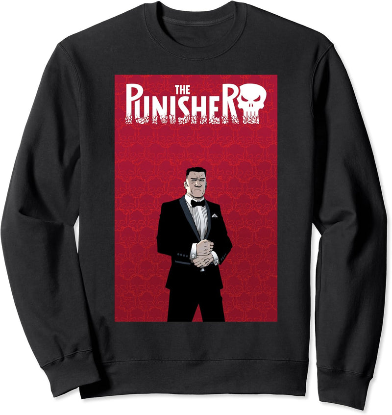 Marvel The Punisher Tuxedo Comic Cover Sweatshirt