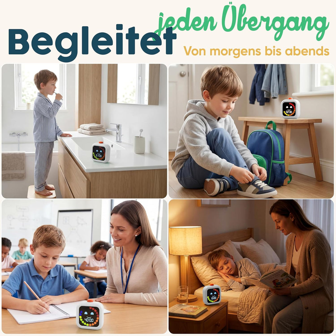 Digitaler Visueller Timer für Kinder - Wiederaufladbar, Geräuschlos 99-Minuten-Kinder-Timer für Schu
