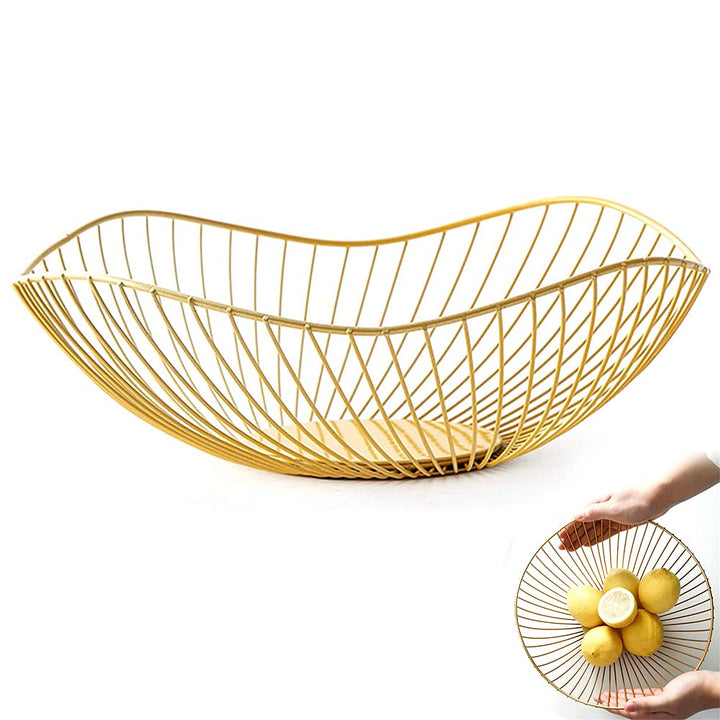Obstkörbe Gold Metall, Obstkorb Aus Eisen, Obstschalen im Wohnzimmer, Brotkorb Obstschale Metall, Ho