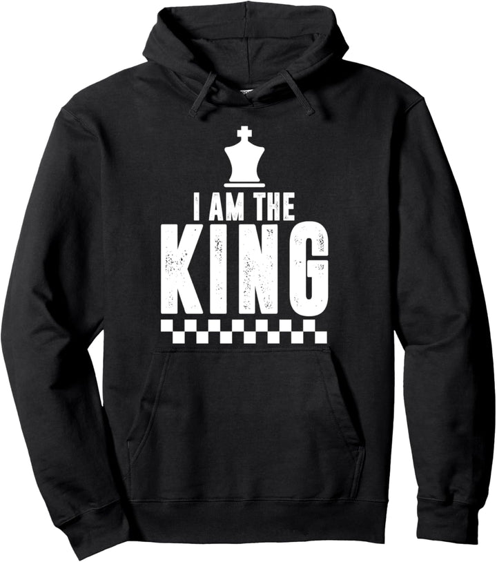 Ich Bin Der König Schach Schachfigur Schachspieler Geschenk Pullover Hoodie
