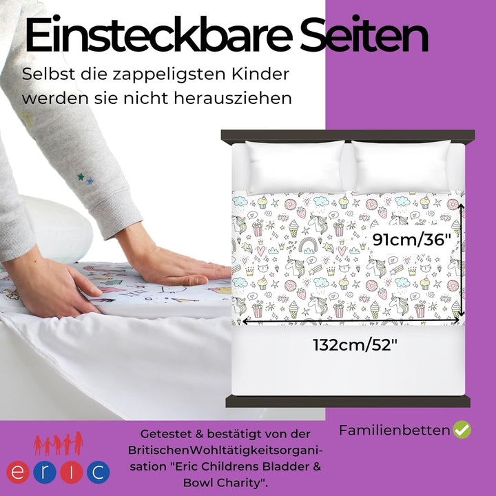 Hygge Sheets® Bettunterlage wasserdicht für Kinder & Jugendliche | passend für Einzel- & Jugendbett