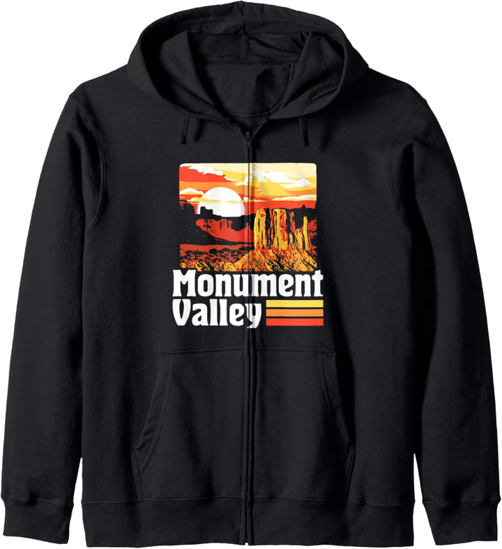 Retro Monument Valley Utah Arizona Vintage Poster Style Kapuzenjacke