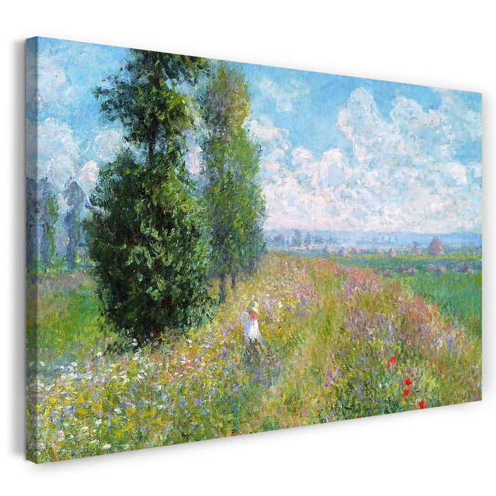 Printed Paintings Leinwand (80x60cm): Claude Monet - Wiese mit Pappeln 80x60 cm, 80x60 cm