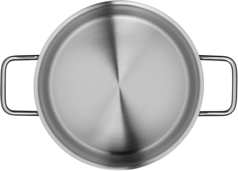 Silit Alicante Topfset Induktion 4-teilig, Kochtopf Set mit Glasdeckel, Edelstahl poliert, Induktion