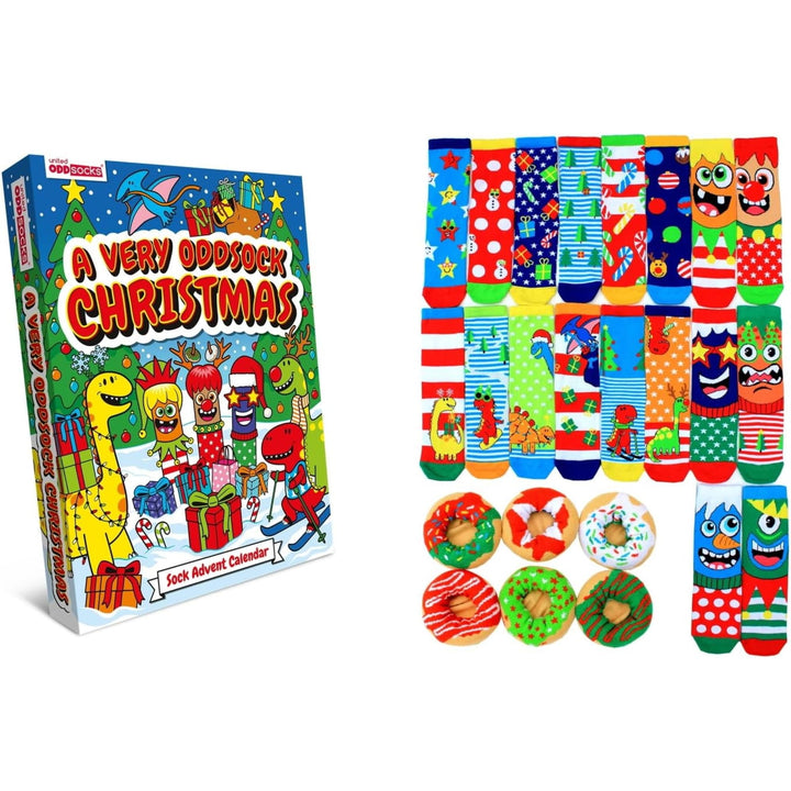 Oddsocks Adventskalender 24 Socken in 30,5-38,5 - Strumpf