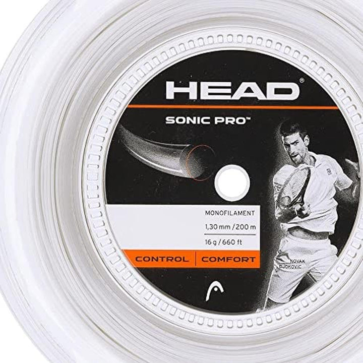 HEAD Sonic Pro Reel Schlägersaite – Mehrfarbig Weiss 16 Single, Weiss 16 Single