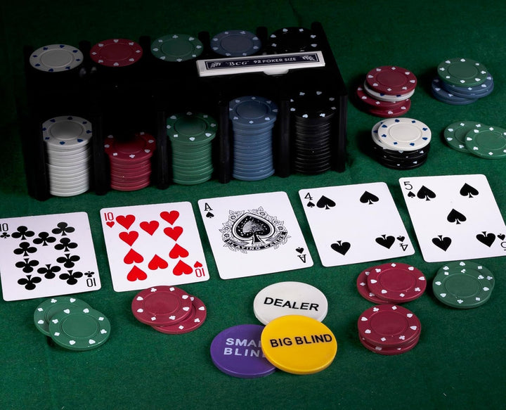 Poker Set für Pokerspiel. Robustes Kartenspiel und Pokerkoffer. Werde der Meister des Zufalls mit di