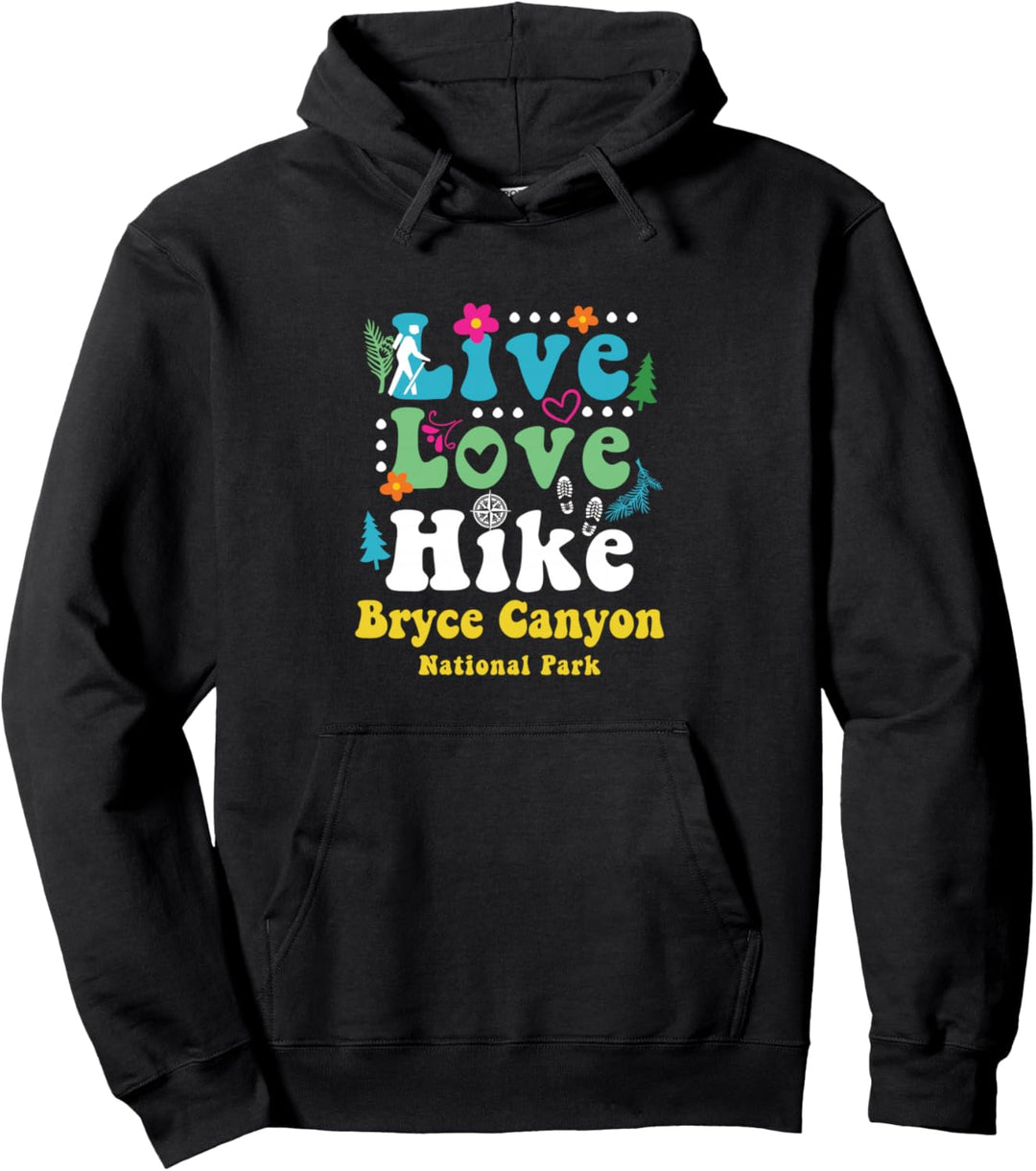 Retro-Bryce-Canyon-Nationalpark, Utah, Live-Liebeswanderung, Hippie Pullover Hoodie