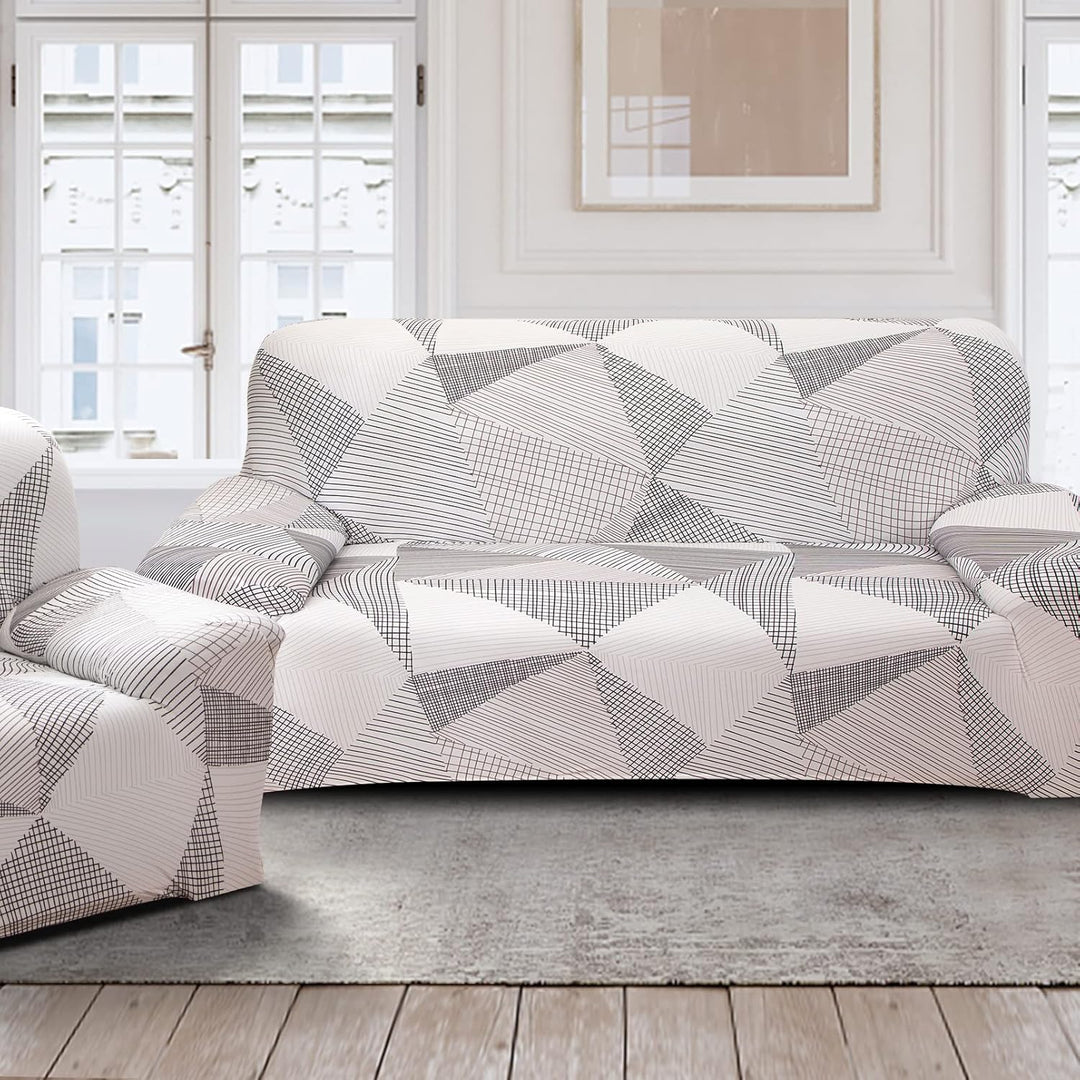 Lydevo Sofabezug 2 Sitzer Stretch Sofahusse Elastischer Sofabezug Spandex Sofa Überzug mit 2 Kissenb