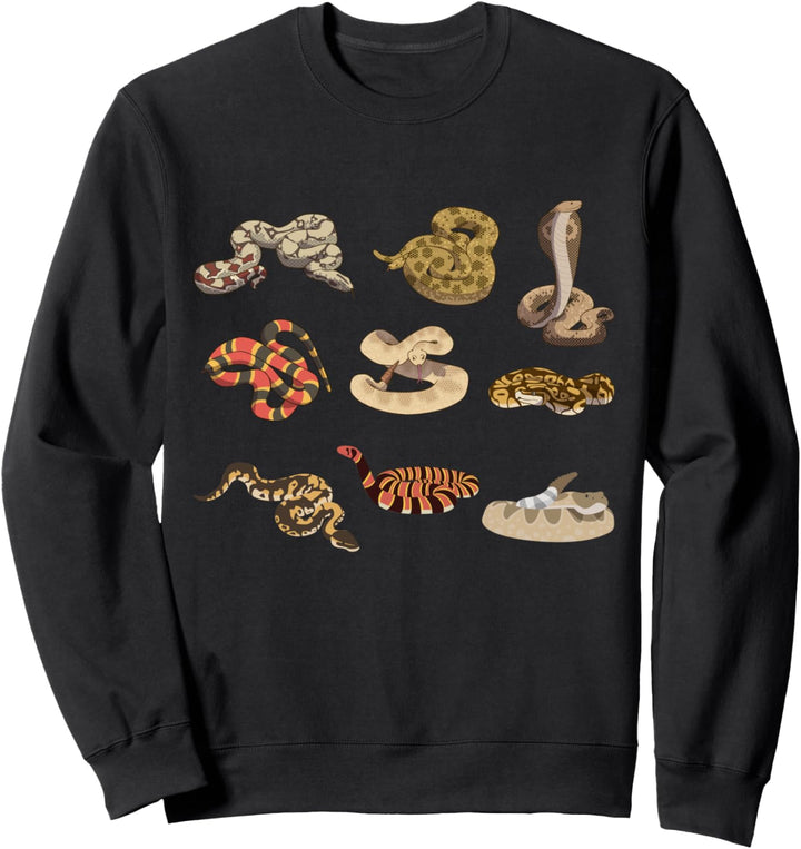 Verschiedene Arten von Schlangen Jungen Kinder Mädchen Sweatshirt