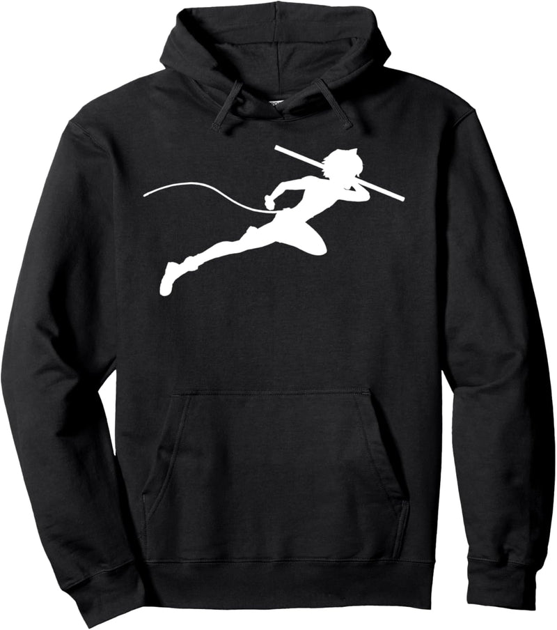 Miraculous Ladybug Silhouette Cat Noir Running (White) Pullover Hoodie