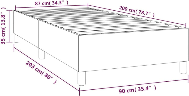 Tidyard Boxspringbett Bettgestell Einzelbett Polsterbett Bett Hotelbett Bettrahmen Designerbett Schl