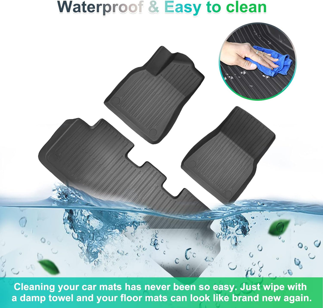 GAFAT Tesla Model Y 2024 2023-2021 Fussmatten, Tesla OEM-Original Model Y Fussmatten Gummimatten, TP