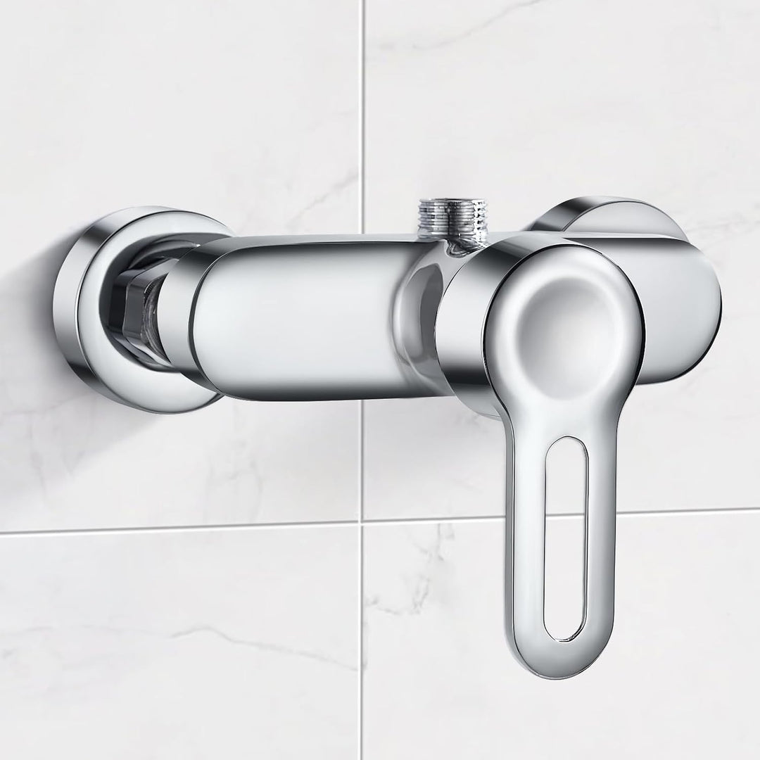 Namuoto Einhebelmischer Duscharmatur Chrom, Mischbatterie für Dusche Wandmontage, Aufputz Brausearma