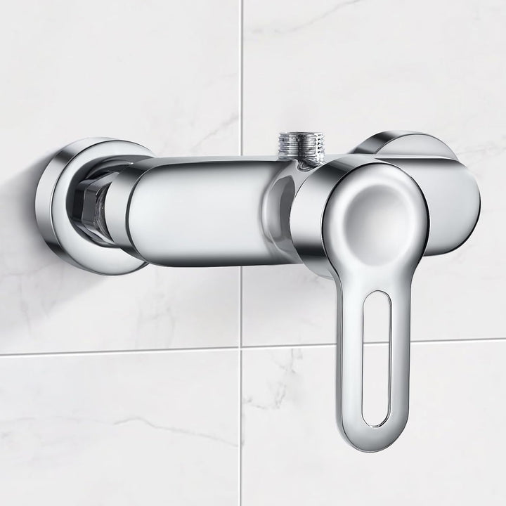 Namuoto Einhebelmischer Duscharmatur Chrom, Mischbatterie für Dusche Wandmontage, Aufputz Brausearma