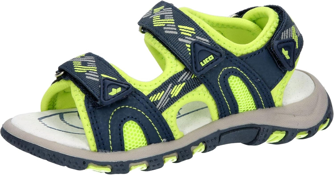 Lico Unisex Kinder Luca V Sandalen 25 EU Marine Grau Lemon, 25 EU Marine Grau Lemon