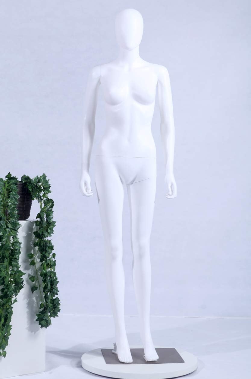 EurotonDisplay FC-11White weiss weibliche Schaufensterpuppe beweglich matt weiss (weiblich FC-11W),