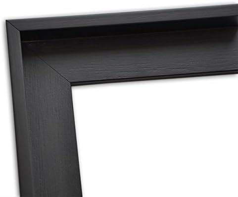 Paul Sinus Art 105x75cm Wandbild – Farbe Blau Petrol - auf Leinwand inkusive Schattenfugenrahmen sch