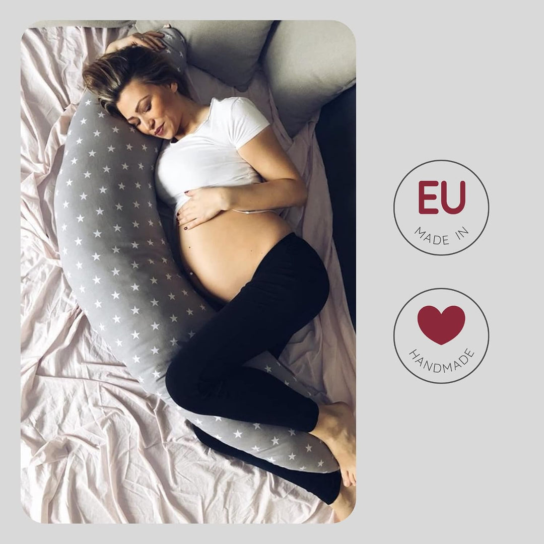 HOBEA-Germany Baby-Lagerungsbezug für Stillkissen XXL Lagerungskissen Schwangerschaftskissen Seitens