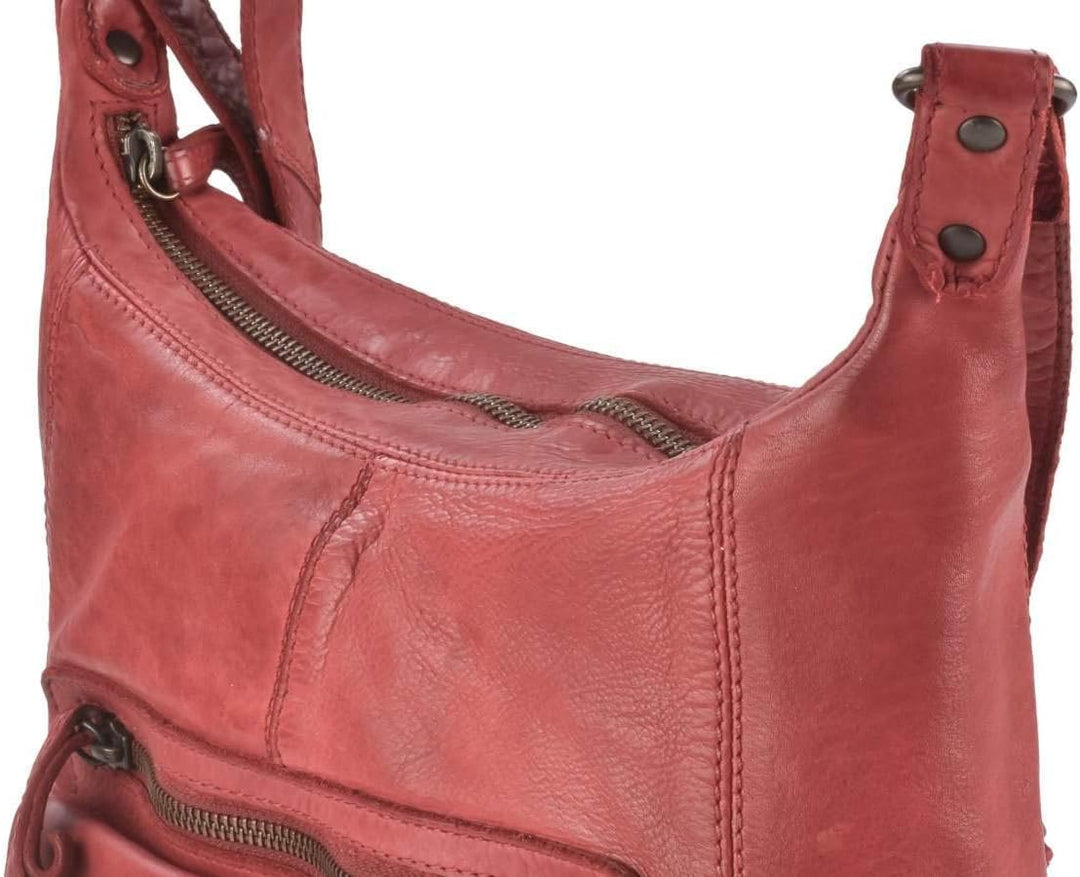 Bear Design Damen Tasche Ledertasche Umhängetasche Schultertasche rot