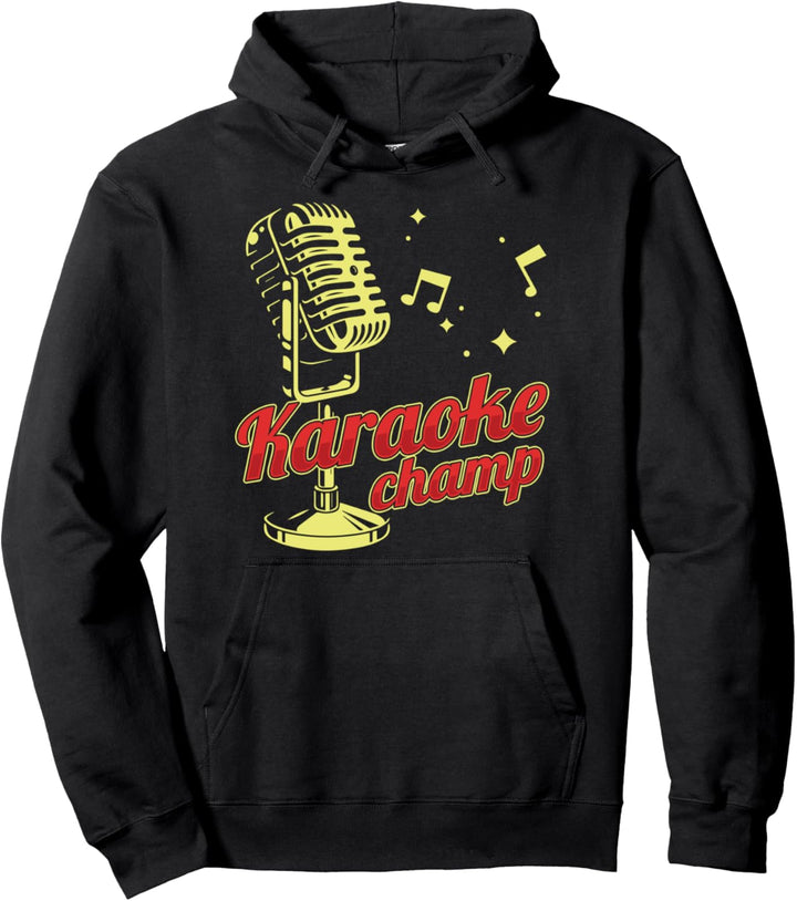 Karaoke Singen Sänger Musik Bar Sängerin Mikrofon Geschenk Pullover Hoodie
