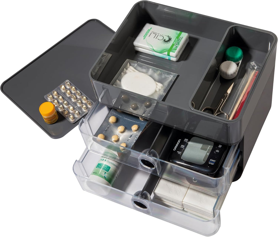 HAN Schubladenbox Allison SMART-BOX mit 2 Schubladen und Trennwand, Kabelführung, stapelbar, Utensil