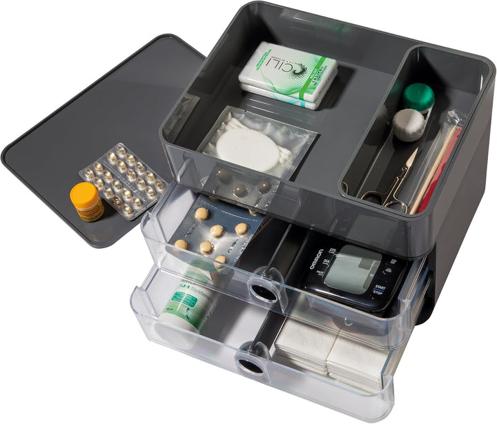 HAN Schubladenbox Allison SMART-BOX mit 2 Schubladen und Trennwand, Kabelführung, stapelbar, Utensil