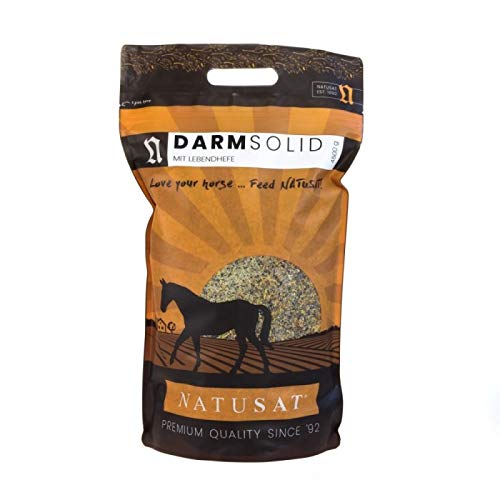 Natusat DarmoSolid + Lebendhefe 4500 g - Ergänzungsfutter Pferde, Kräutermischung für Pferde, Magen-