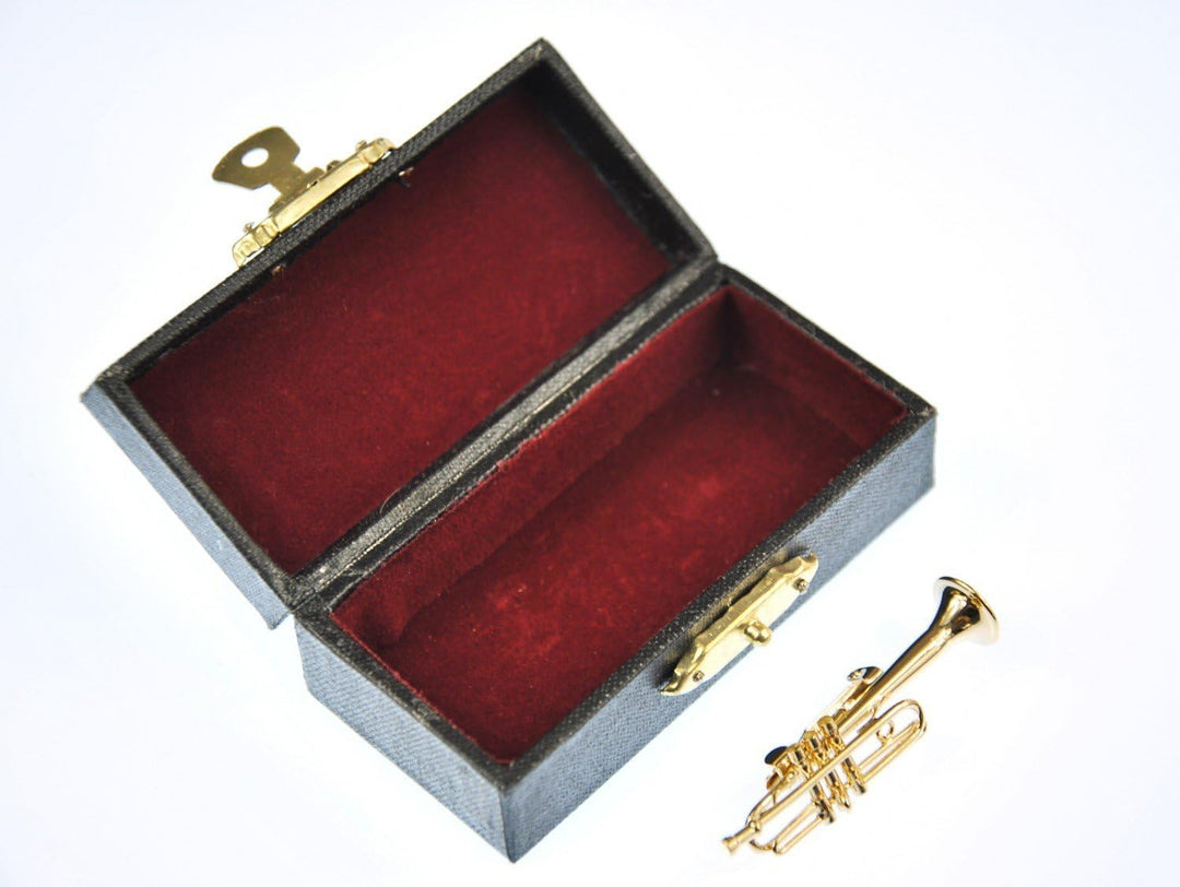 Miniblings Trompete Brosche Trompetenbrosche Pin Anstecker Trompeter vergold BOX - Handmade Modeschm