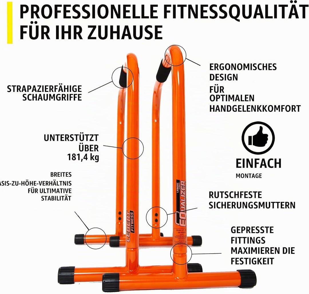 Lebert Fitness Equalizer mit Resistance Band Orange - L, Orange - L