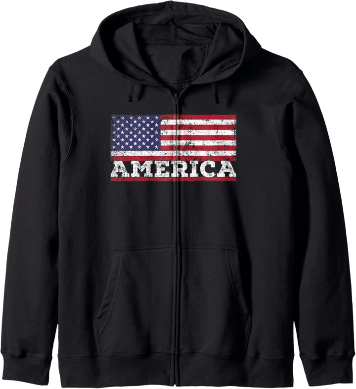 USA Flagge Amerika Patriotische Amerikaner Kapuzenjacke
