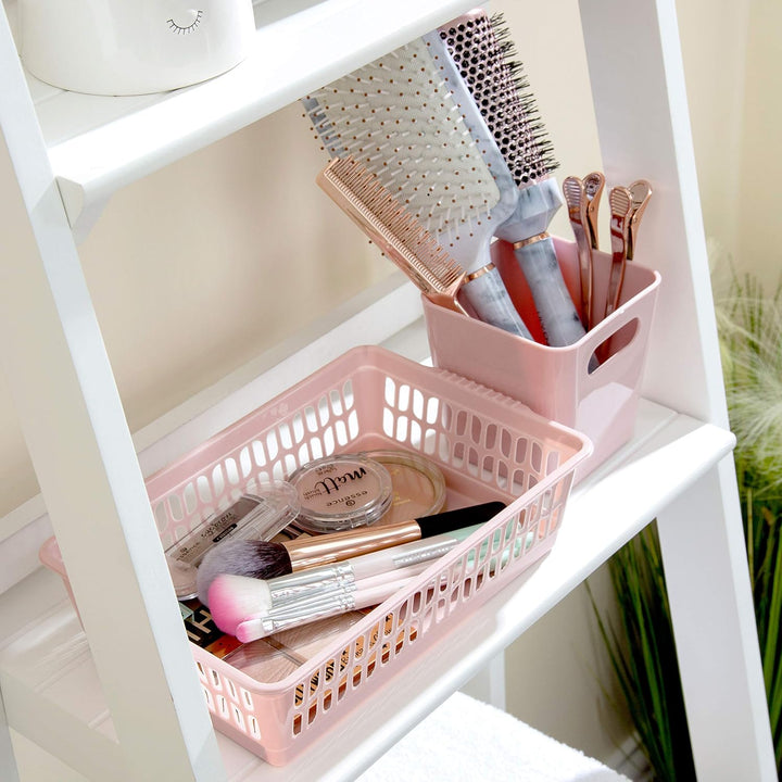 12x Ordnungsboxen - 10 cm hoch - WEIss - 10x10x10cm - 720 ml - Ordnungskorb - Schubladenorganizer Sc