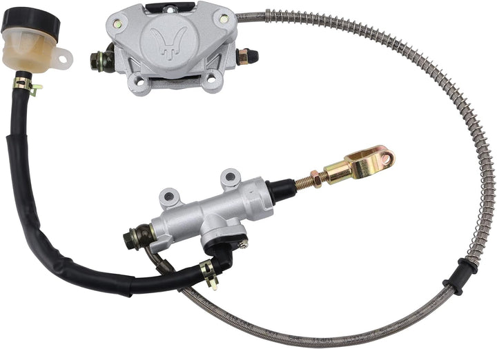 WOOSTAR Hinten Fussscheibe Hauptbremszylinder mit Vorratsbehälter Ersatz für 110ccm 125ccm 150ccm 20