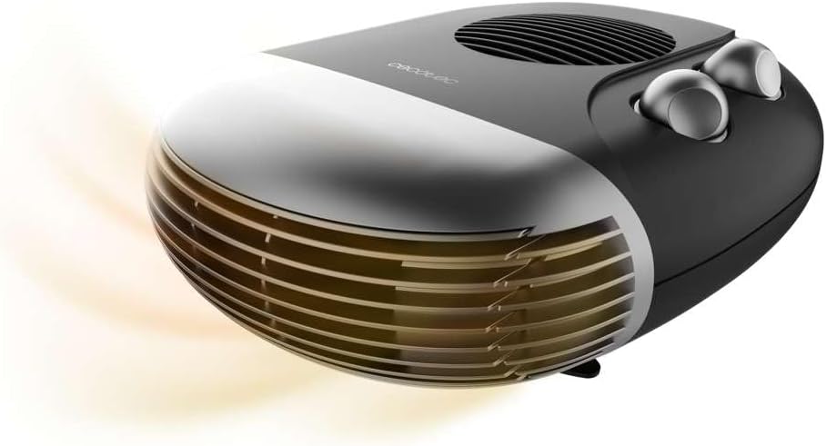 Cecotec Elektrischer Energiesparheizlüfter ReadyWarm 2000 Max Horizon Schwarz, Heizlüfter mit 2000 W