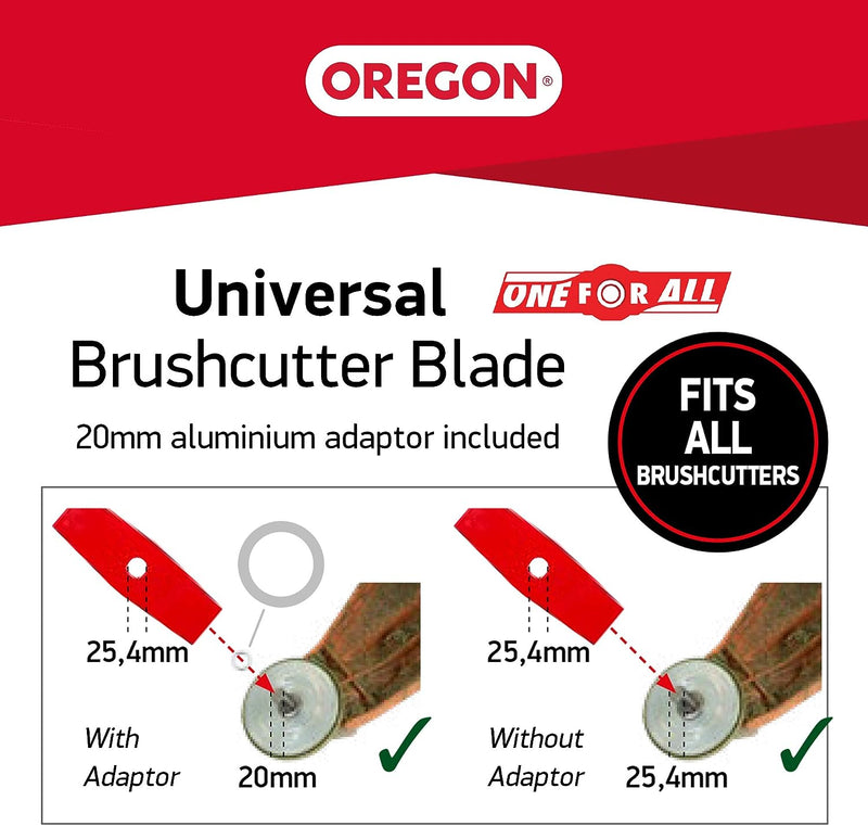 Oregon 295496-0 One-For-All 3-Zahn-Messer für Freischneider von Stihl & Universal Mulchmesser-Klinge