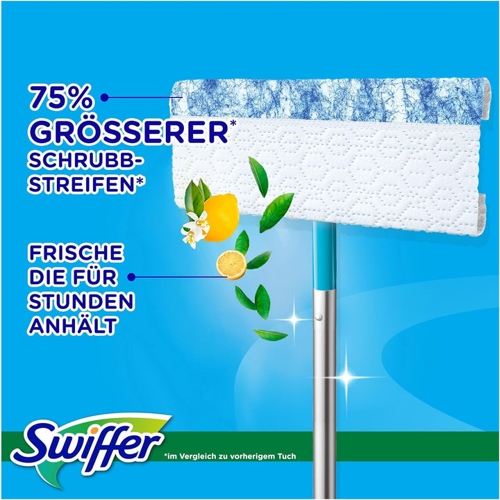 Swiffer Bodenwischer Nachfüllpackung, Feuchte Bodentücher mit Citrusfrische-Duft, 60 Stück, Für Eine
