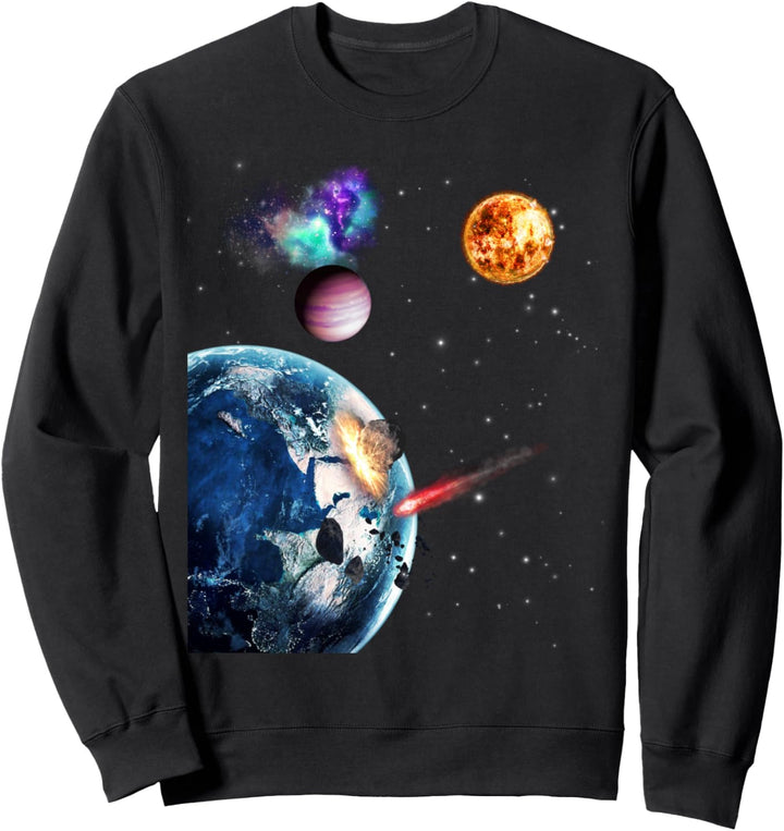 Weltraum Motiv Universum Galaxie Planeten Sonne Sonnensystem Sweatshirt
