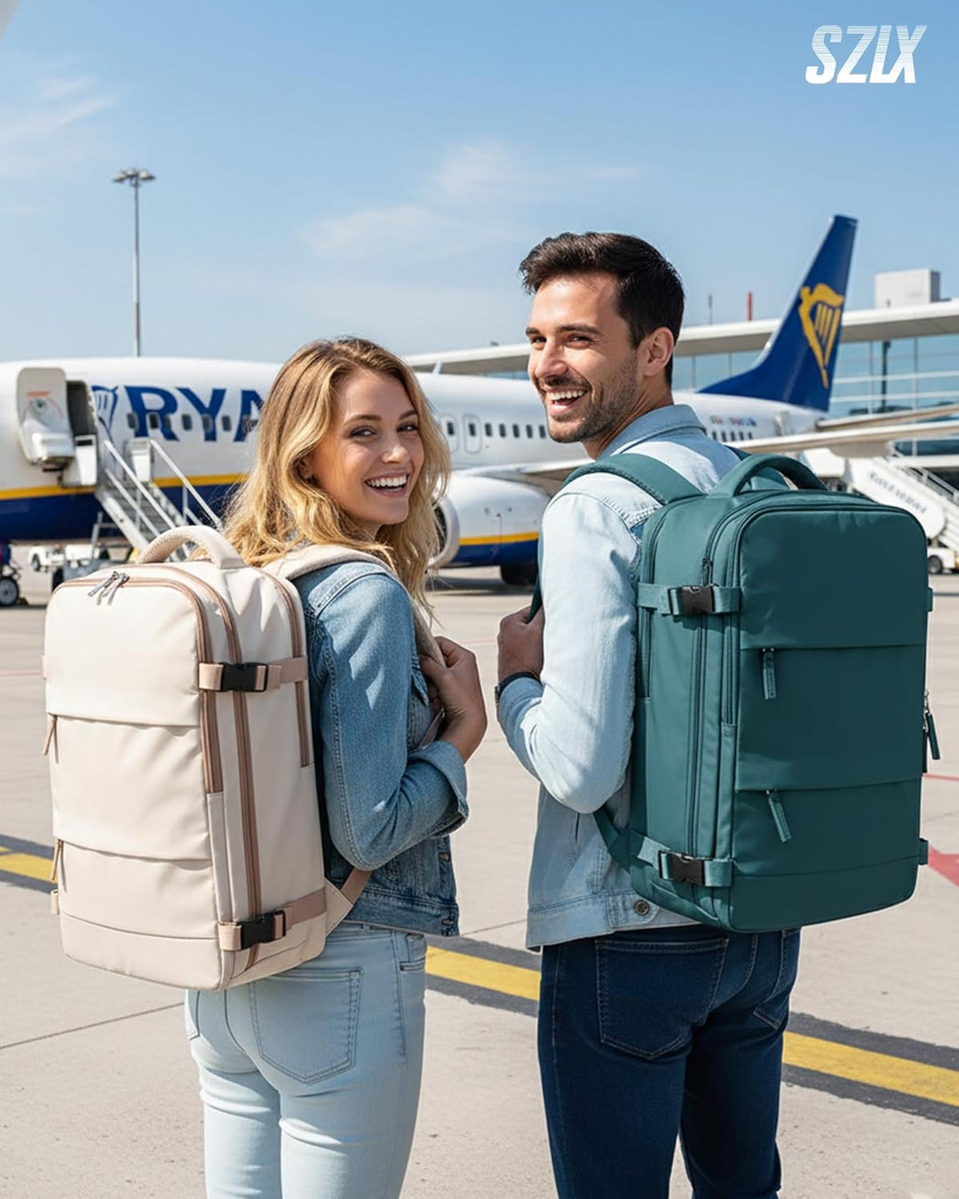 SZLX Vakuum Rucksack 40x30x20 Wizz air Handgepäck Rucksack 40x20x25 für Ryanair Vakuum Reiserucksack