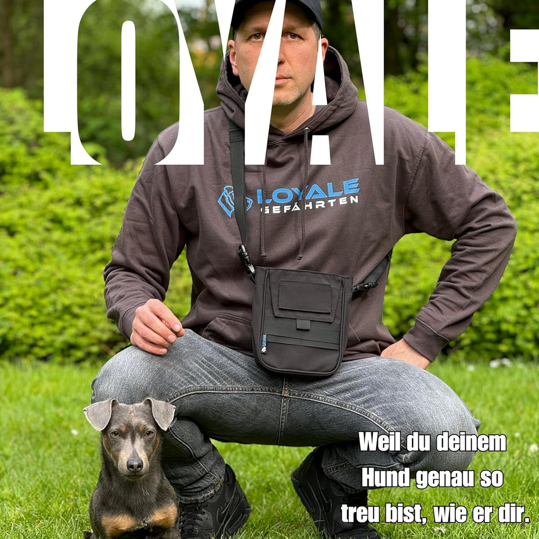 Loyale Gefährten Leckerlitasche – Futterbeutel für Hunde-Leckerli - Robuste Gassitasche mit Magnetve