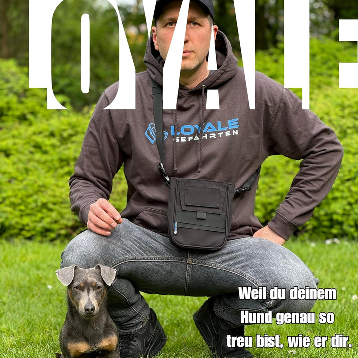 Loyale Gefährten Leckerlitasche – Futterbeutel für Hunde-Leckerli - Robuste Gassitasche mit Magnetve