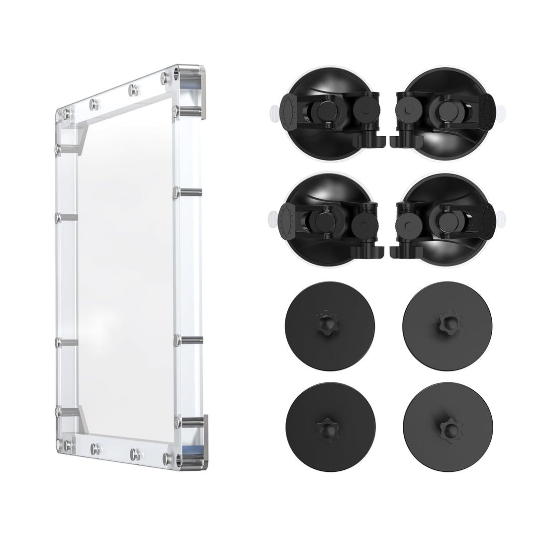 Starlink Mini Halterung, 3-in-1 Magnet- & Saugfuss-Dachhalter mit Schutzabdeckung für Starlink Mini