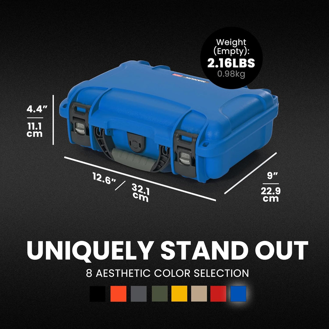 Nanuk 909 Waterproof Hard Case with Foam Insert - Blue Blau Cubed Foam, Blau Cubed Foam