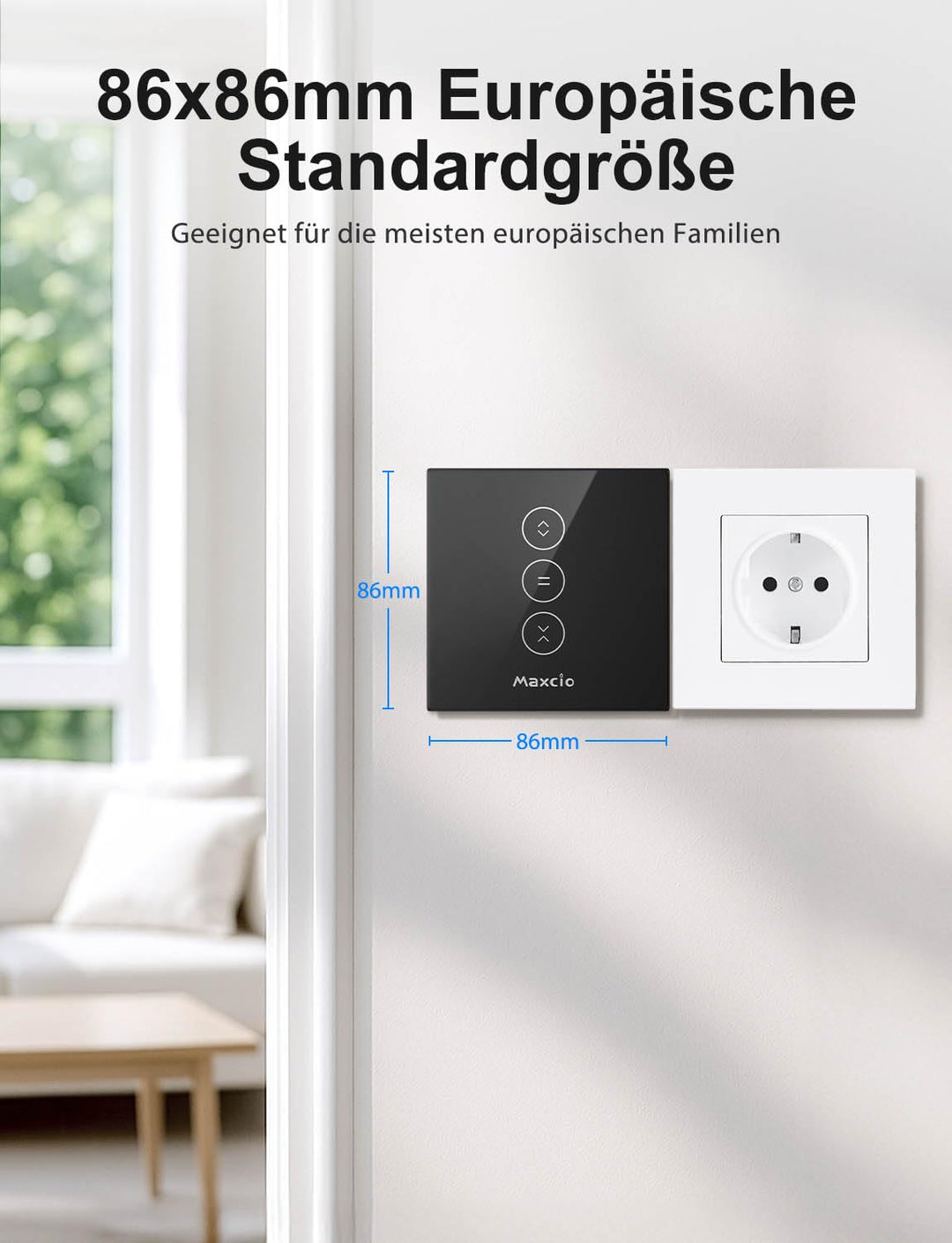 Maxcio Wlan Rolladenschalter, Rolladen Zeitschaltuhr Kompatibel mit Alexa &amp; Google Home, Smart home