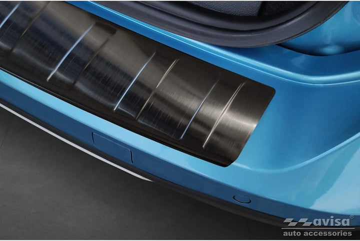 Avisa Schwarz Edelstahl Heckstossstangenschutz kompatibel mit Ford Tourneo Connect III 2022- 'Ribs'