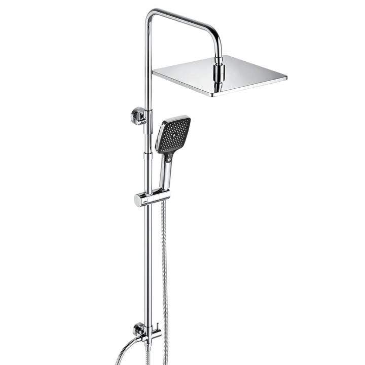 JOHO Edelstahl Duschsystem ohne Armatur, Regendusche Duschset Wassersparend mit Kopfbrause 25x25 cm