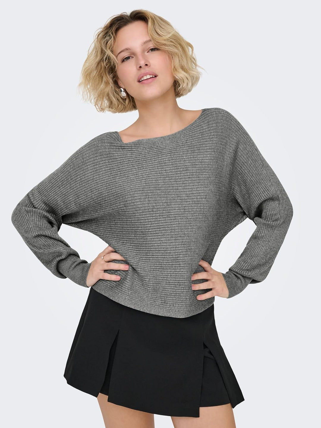 ONLY Female Strickpullover ONLADALINE Strickpullover, Medium Grey Melange