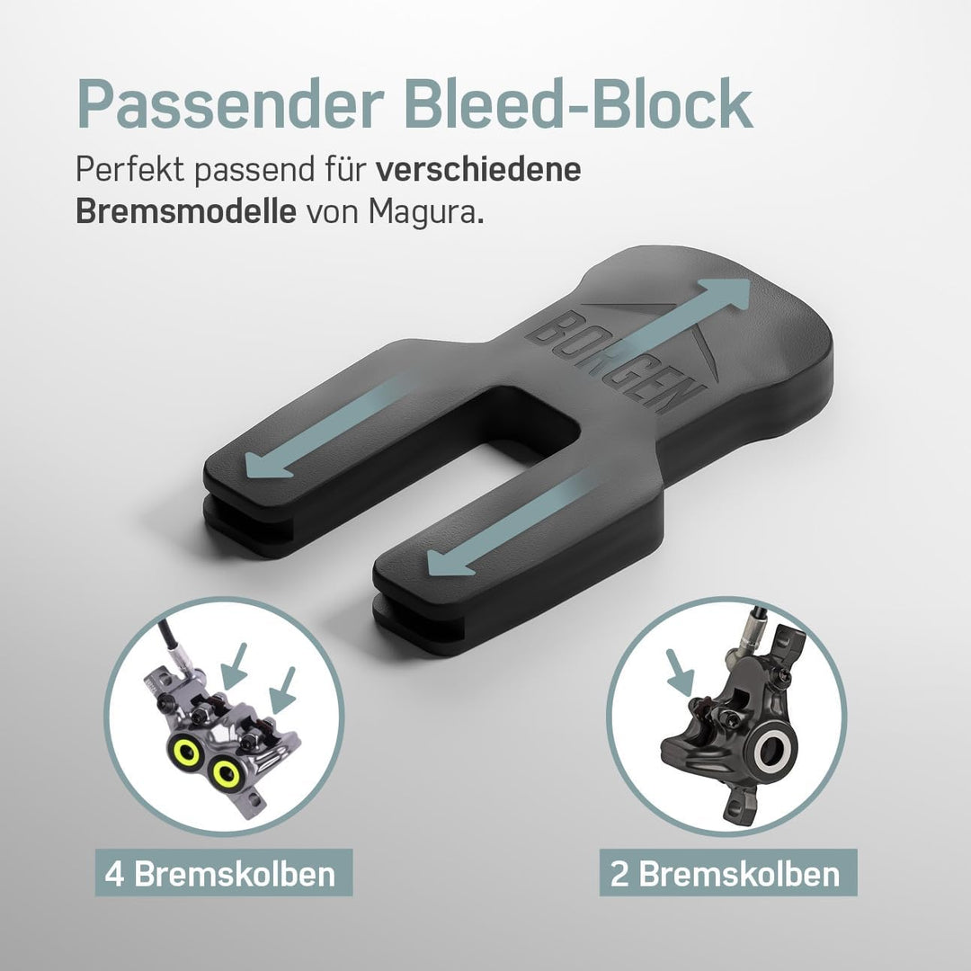 Borgen Entlüftungskit für Magura hydraulische Scheibenbremsen I Fahrrad Bremsen Service Kit I Entlüf